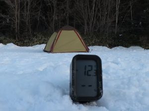 女ソロキャンプ　雪中マイナス12度で冷凍キャンプ　素敵なゲストさん